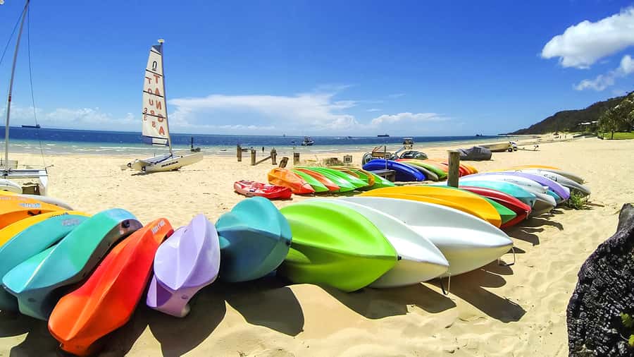 Brisbane: Moreton Island Return Ferry & Adventure Day Pass - Resort Time: Pools, Showers, Food, and Beach Games