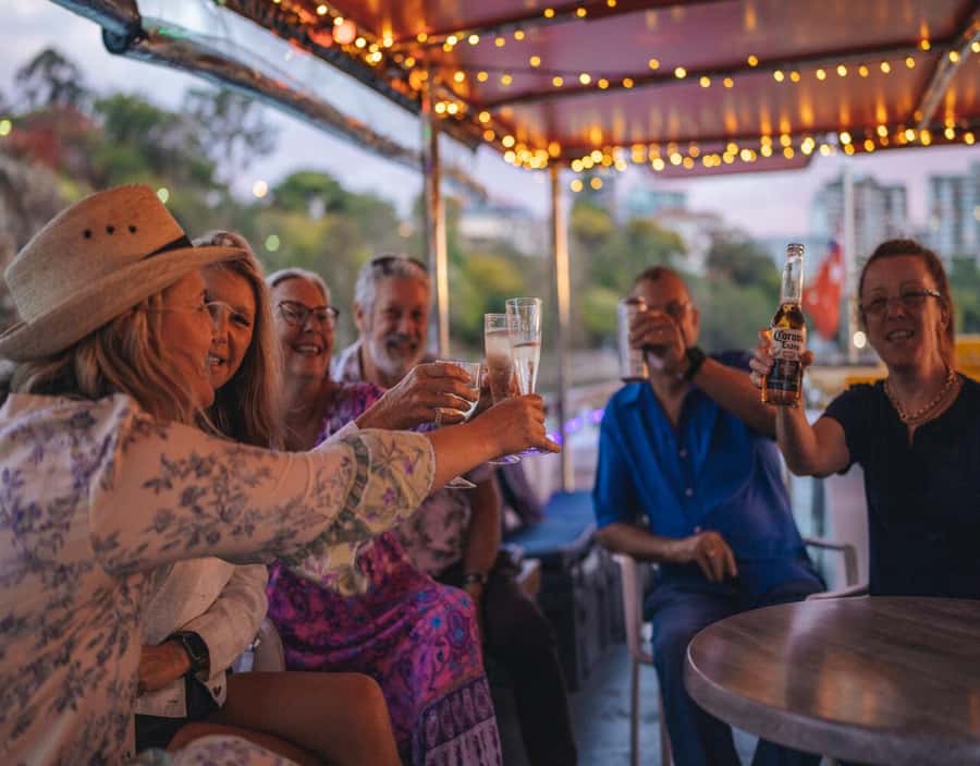 Brisbane: Sunset City Lights Cruise 5.30pm or 6pm <em>seasonal – Key things that make this cruise worth your time’ /></p>
<ul>
<li><strong>Sunset-to-night timing</strong> means you see the skyline both turning on and glowing after dark</li>
<li><strong>Story Bridge and Kangaroo Cliffs</strong> are on the sightseeing route, not just passing scenery</li>
<li><strong>Complimentary charcuterie board</strong> keeps the vibe friendly without demanding a full meal</li>
<li><strong>Onboard licensed bar</strong> lets you add a drink or two to match your mood</li>
<li><strong>No guided narration</strong> changes the feel: more quiet watching, less formal sightseeing</li>
</ul>
<div class="twil" style="margin: 20px 0; padding: 15px 0;"><p>Back out on the Brown Snake, more river cruises</p><ul style="margin: 10px 0; padding: 0; list-style: none; display: grid; grid-template-columns: repeat(auto-fill, minmax(250px, 1fr)); gap: 14px;"><li style="border: 1px solid #e5e5e5; border-radius: 8px; overflow: hidden; line-height: 1.4; background: #fff;"><a href="https://brisbaneinsider.com/brisbane-river-cruise-with-entry-to-lone-pine-koala-sanctuary/" aria-hidden="true" tabindex="-1"><img decoding="async" style="width: 100%; height: 150px; object-fit: cover; display: block;" src="https://static.brisbaneinsider.com/wp-content/uploads/brisbane-river-cruise-with-entry-to-lone-pine-koala-sanctuary-400x267.jpg" alt="" loading="lazy"></a><div style="padding: 10px 12px;"><a href="https://brisbaneinsider.com/brisbane-river-cruise-with-entry-to-lone-pine-koala-sanctuary/" style="font-weight: 600;">Brisbane River Cruise with entry to Lone Pine Koala Sanctuary</a><br><span style="font-size: 0.82em; color: #555; margin-top: 4px;"><span style="color: #7A4DBF;">★</span> 4.5 &middot; 1,522 reviews</span></div></li><li style="border: 1px solid #e5e5e5; border-radius: 8px; overflow: hidden; line-height: 1.4; background: #fff;"><a href="https://brisbaneinsider.com/brisbane-river-cruise-and-koala-sanctuary-visit/" aria-hidden="true" tabindex="-1"><img decoding="async" style="width: 100%; height: 150px; object-fit: cover; display: block;" src="https://static.brisbaneinsider.com/wp-content/uploads/brisbane-river-cruise-and-koala-sanctuary-visit-400x266.jpg" alt="" loading="lazy"></a><div style="padding: 10px 12px;"><a href="https://brisbaneinsider.com/brisbane-river-cruise-and-koala-sanctuary-visit/" style="font-weight: 600;">Brisbane River Cruise and Koala Sanctuary Visit</a><br><span style="font-size: 0.82em; color: #555; margin-top: 4px;"><span style="color: #7A4DBF;">★</span> 4.7 &middot; 1,397 reviews</span></div></li><li style="border: 1px solid #e5e5e5; border-radius: 8px; overflow: hidden; line-height: 1.4; background: #fff;"><a href="https://brisbaneinsider.com/morning-sightseeing-cruise-1030am-12pm-90min/" aria-hidden="true" tabindex="-1"><img decoding="async" style="width: 100%; height: 150px; object-fit: cover; display: block;" src="https://static.brisbaneinsider.com/wp-content/uploads/morning-sightseeing-cruise-10-30am-12pm-90min-400x267.jpg" alt="" loading="lazy"></a><div style="padding: 10px 12px;"><a href="https://brisbaneinsider.com/morning-sightseeing-cruise-1030am-12pm-90min/" style="font-weight: 600;">Morning Sightseeing Cruise: 10:30am-12pm (90min)</a><br><span style="font-size: 0.82em; color: #555; margin-top: 4px;"><span style="color: #7A4DBF;">★</span> 4.5 &middot; 973 reviews</span></div></li><li style="border: 1px solid #e5e5e5; border-radius: 8px; overflow: hidden; line-height: 1.4; background: #fff;"><a href="https://brisbaneinsider.com/brisbane-morning-sightseeing-cruise-1030am-12pm-90min/" aria-hidden="true" tabindex="-1"><img decoding="async" style="width: 100%; height: 150px; object-fit: cover; display: block;" src="https://static.brisbaneinsider.com/wp-content/uploads/brisbane-morning-sightseeing-cruise-10-30am-12pm-90min-400x267.jpg" alt="" loading="lazy"></a><div style="padding: 10px 12px;"><a href="https://brisbaneinsider.com/brisbane-morning-sightseeing-cruise-1030am-12pm-90min/" style="font-weight: 600;">Brisbane: Morning Sightseeing Cruise: 10:30am-12pm (90min)</a><br><span style="font-size: 0.82em; color: #555; margin-top: 4px;"><span style="color: #7A4DBF;">★</span> 4.5 &middot; 521 reviews</span></div></li></ul></div><h2 id="your-evening-on-the-brisbane-river-timed-for-golden-hour-and-city-glow">Your evening on the Brisbane River, timed for golden hour and city glow</h2>
<p><img width="900" height="703" decoding="async" src=