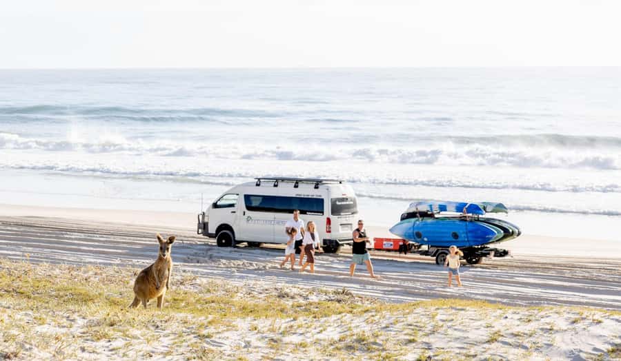 From Brisbane: Bribie Island Day Trip - Bribie Island by 4WD: the point is the sand