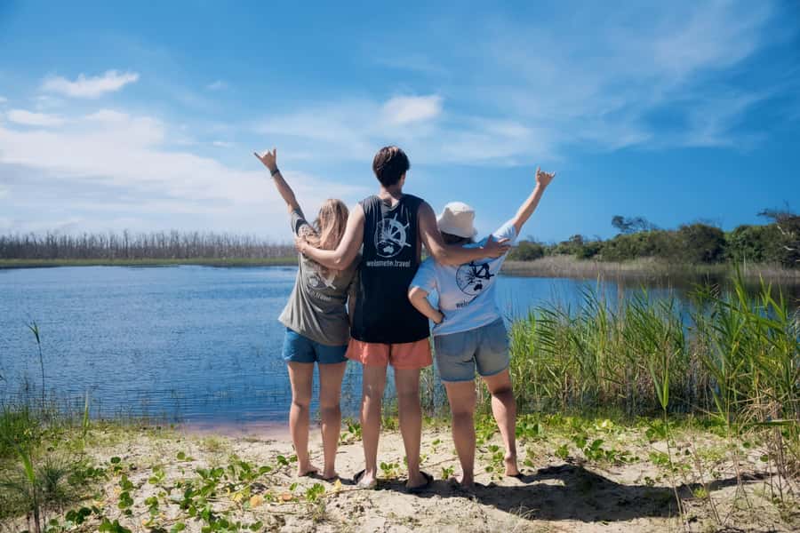 From Brisbane: Bribie Island Day Trip - Ocean Beach swim time and that quick break to breathe