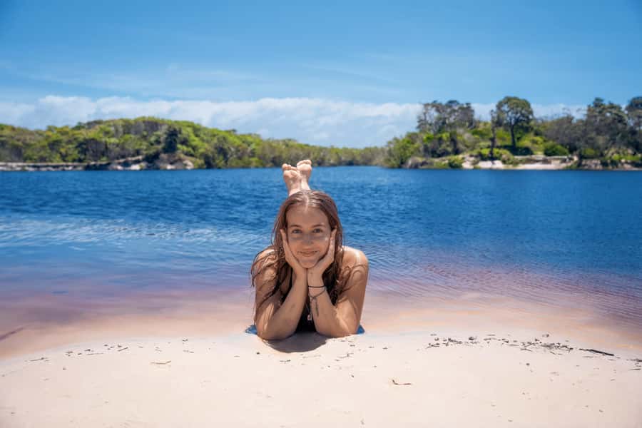 From Brisbane: Bribie Island Day Trip - Tea-tree lagoons: swimming in amber water (optional, and usually worth it)