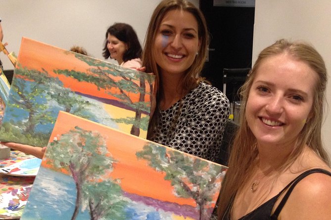 Paint and Sip BYO in Brisbane CBD Friday night - What you make (and why beginners usually have a good time)