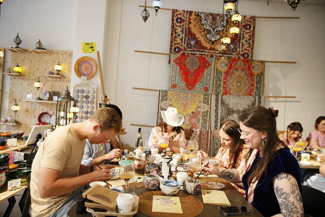 Paint and Sip Classes Brisbane: Ceramic Plates & Bowls - A BYO paint-and-sip workshop in Fortitude Valley